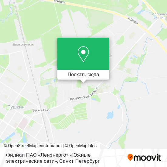 Карта Филиал ПАО «Ленэнерго» «Южные электрические сети»