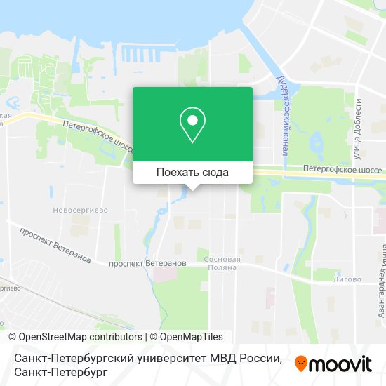 Карта Санкт-Петербургский университет МВД России