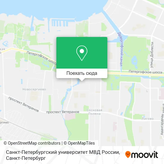 Карта Санкт-Петербургский университет МВД России