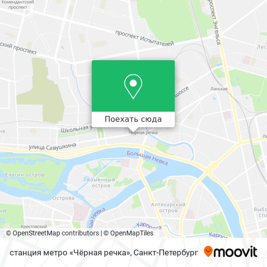 Карта метро черная речка