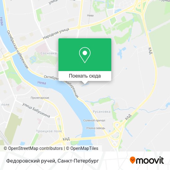 Карта Федоровский ручей