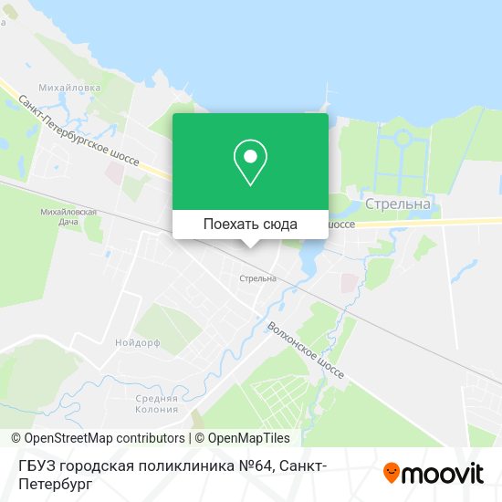 Карта ГБУЗ городская поликлиника №64