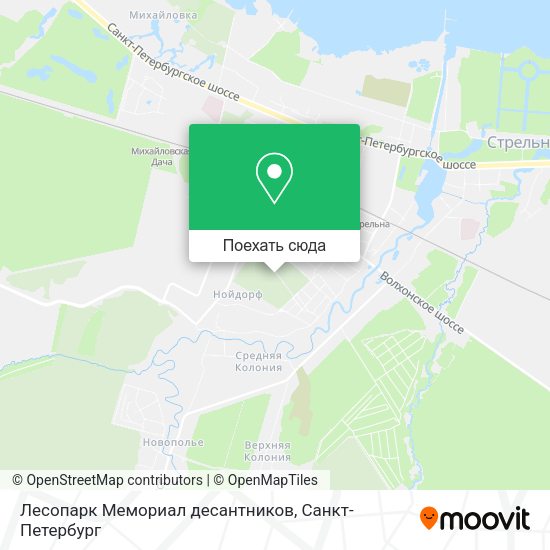 Карта Лесопарк Мемориал десантников