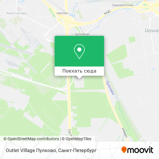 Карта Outlet Village Пулково