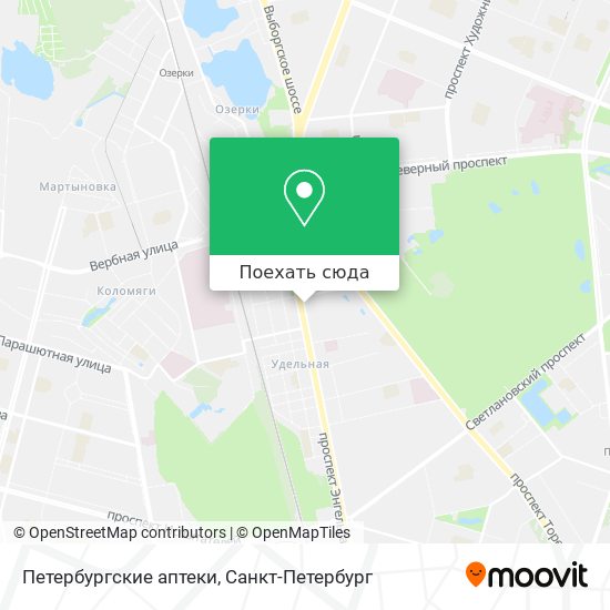 Карта Петербургские аптеки