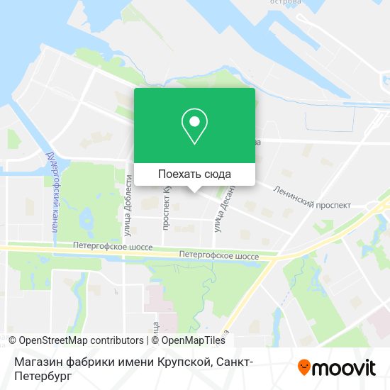 Карта Магазин фабрики имени Крупской
