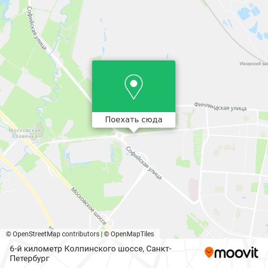 Карта 6-й километр Колпинского шоссе