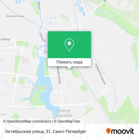 Карта Октябрьская улица, 51