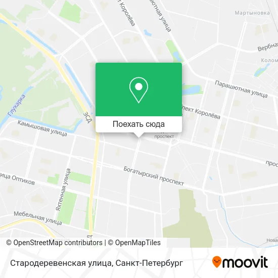 Карта Стародеревенская улица