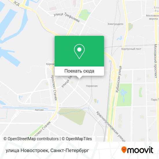 Карта улица Новостроек