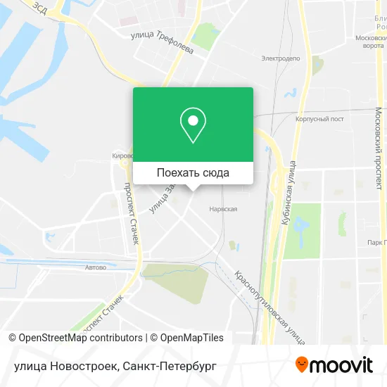 Карта улица Новостроек