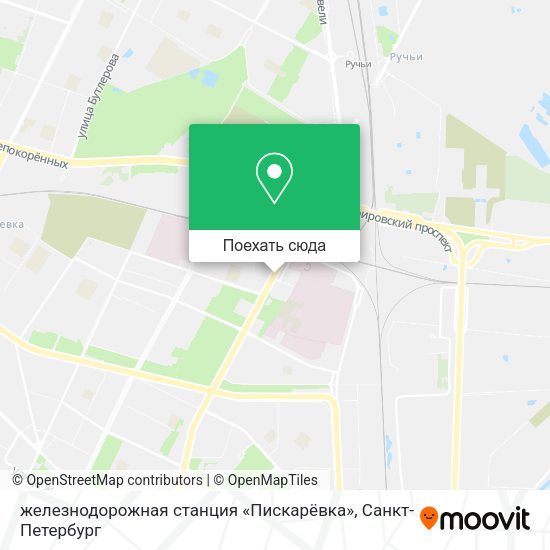 Карта железнодорожная станция «Пискарёвка»