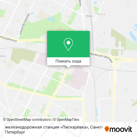 Карта железнодорожная станция «Пискарёвка»