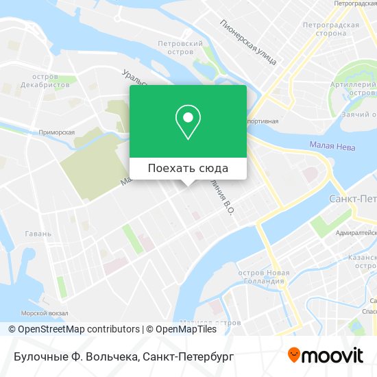 Карта Булочные Ф. Вольчека