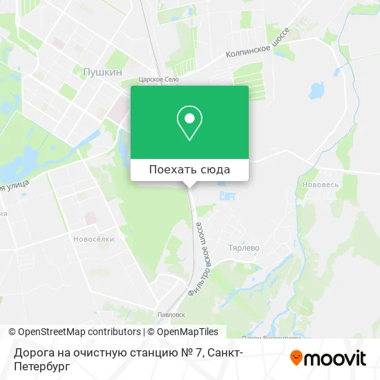 Карта Дорога на очистную станцию № 7