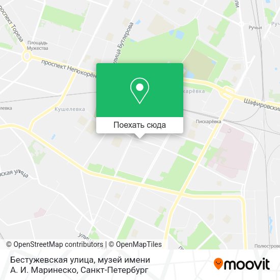 Карта Бестужевская улица, музей имени А. И. Маринеско