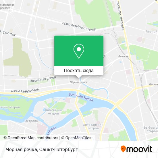 Карта Чёрная речка