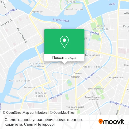 Карта Следственное управление средственного комитета