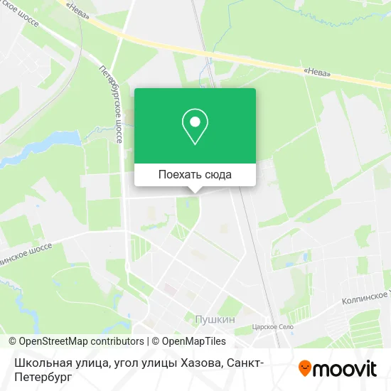 Карта Школьная улица, угол улицы Хазова