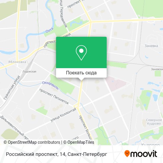 Карта Российский проспект, 14