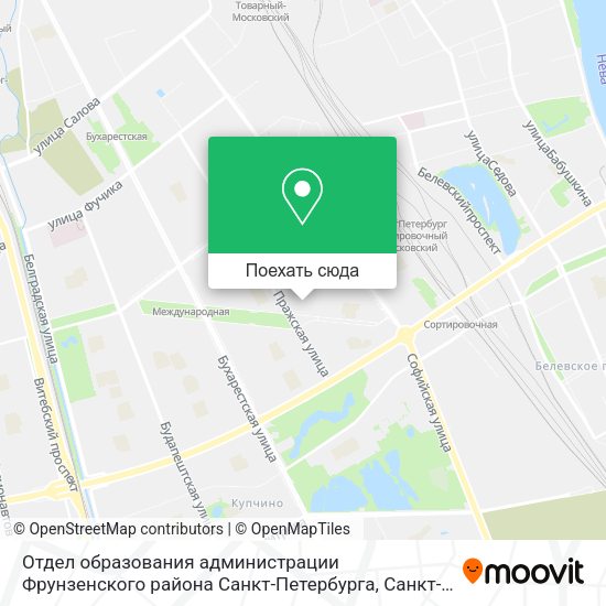 Карта Отдел образования администрации Фрунзенского района Санкт-Петербурга