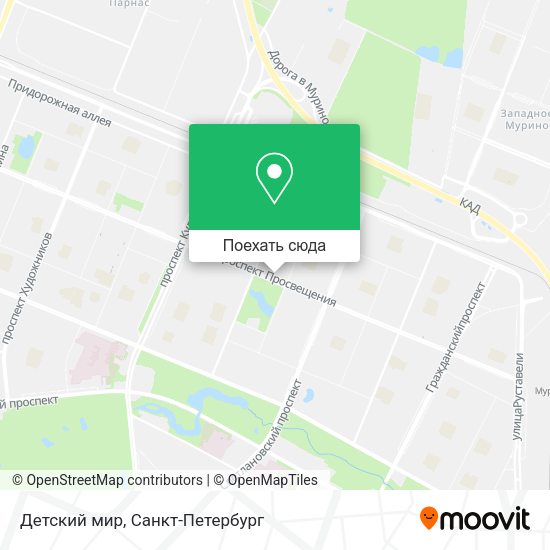 Карта Детский мир