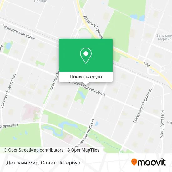 Карта Детский мир