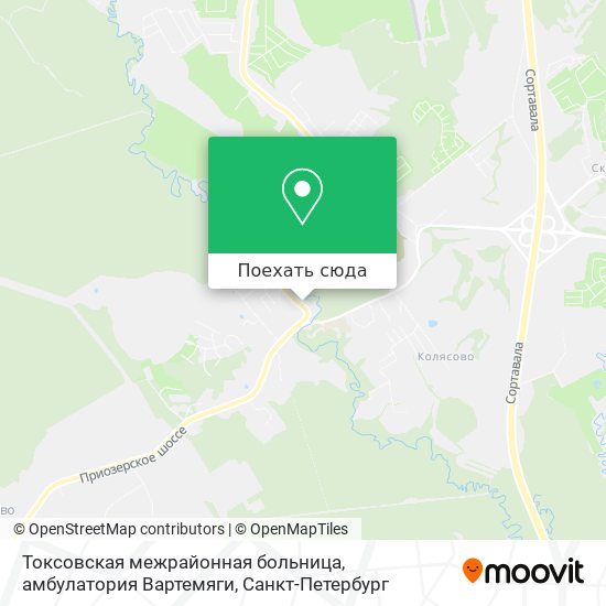 Карта Токсовская межрайонная больница, амбулатория Вартемяги