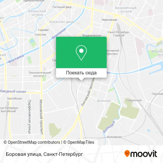 Карта Боровая улица