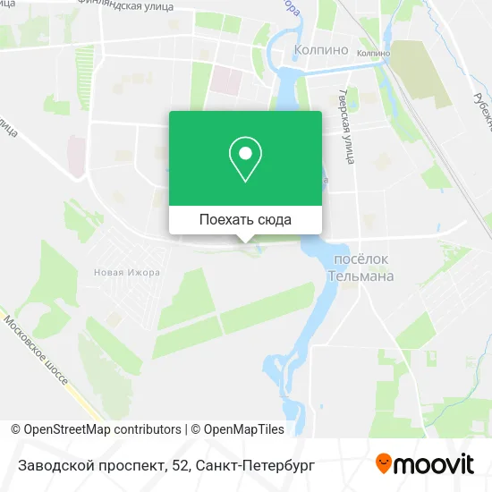 Карта Заводской проспект, 52