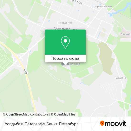 Карта Усадьба в Петергофе
