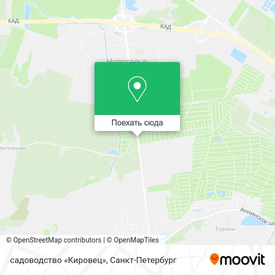 Карта садоводство «Кировец»