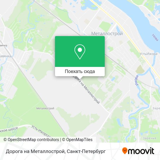 Карта Дорога на Металлострой