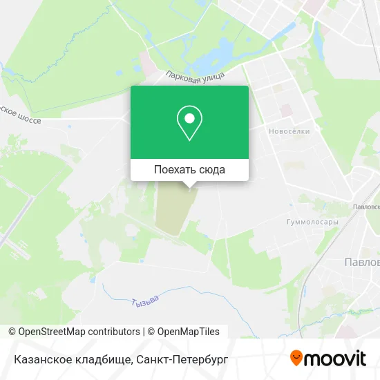 Карта Казанское кладбище