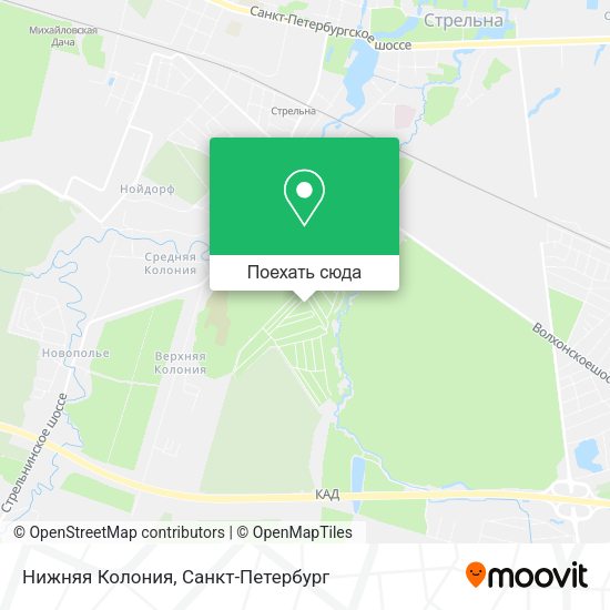 Карта Нижняя Колония