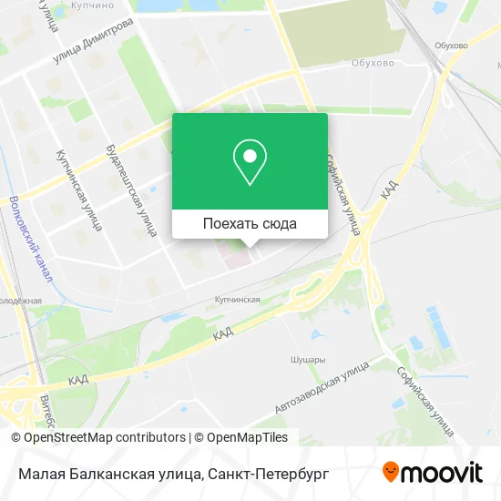 Карта Малая Балканская улица