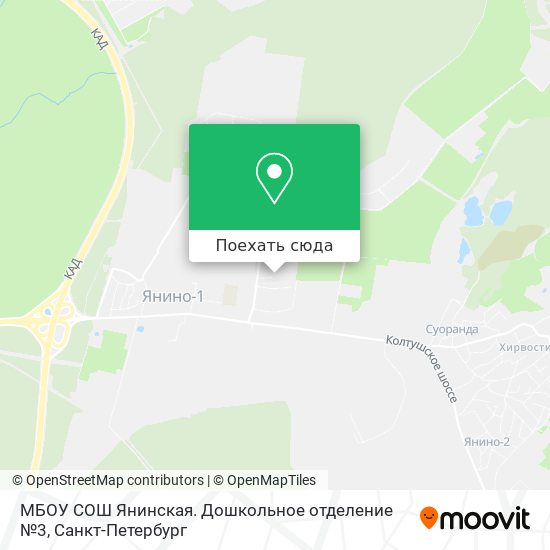 Карта МБОУ СОШ Янинская. Дошкольное отделение №3