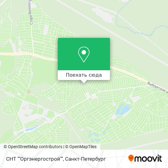 Карта СНТ ""Оргэнергострой""