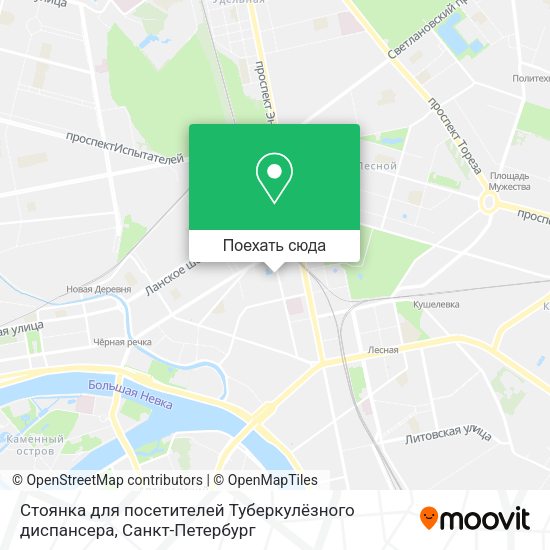 Карта Стоянка для посетителей Туберкулёзного диспансера