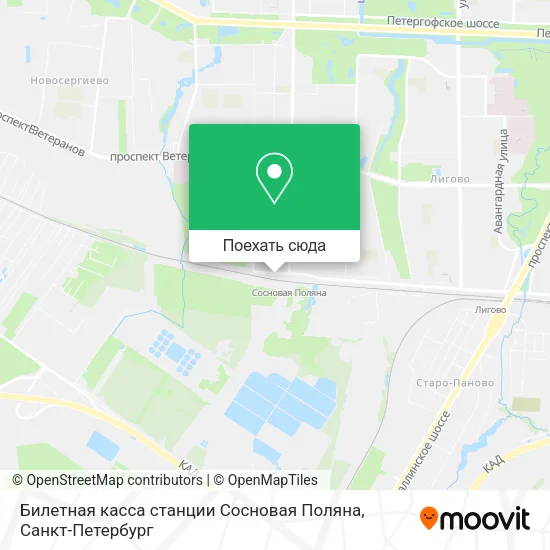 Карта Билетная касса станции Сосновая Поляна