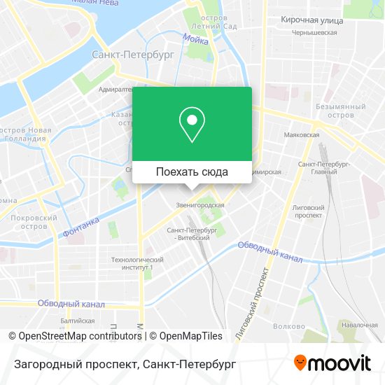 Карта Загородный проспект