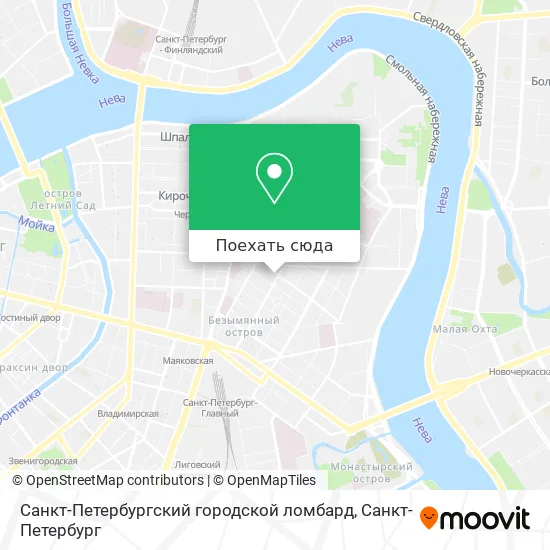 Карта Санкт-Петербургский городской ломбард