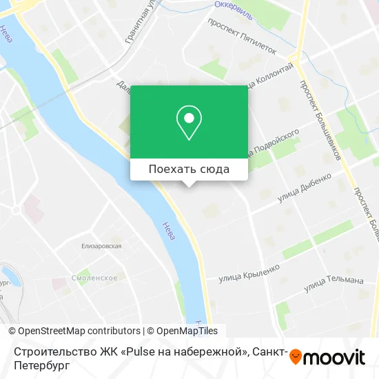 Карта Строительство ЖК «Pulse на набережной»