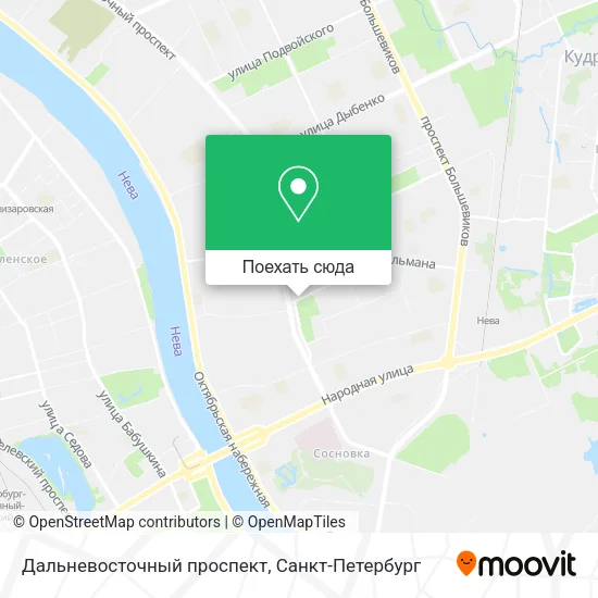 Карта Дальневосточный проспект
