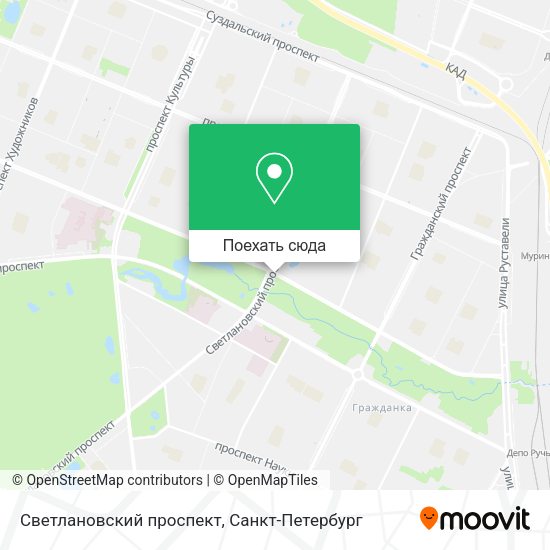Карта Светлановский проспект