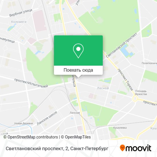 Карта Светлановский проспект, 2