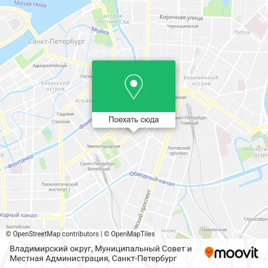 Карта Владимирский округ, Муниципальный Совет и Местная Администрация