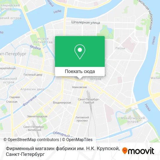 Карта Фирменный магазин фабрики им. Н.К. Крупской