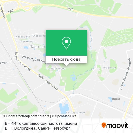 Карта ВНИИ токов высокой частоты имени В. П. Вологдина.