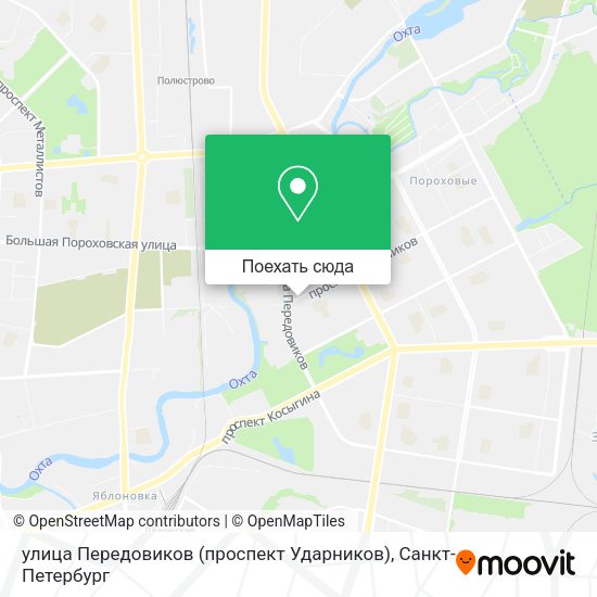 Карта улица Передовиков (проспект Ударников)